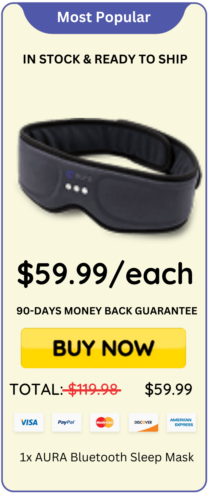 AURA Bluetooth Sleep Mask offer price 