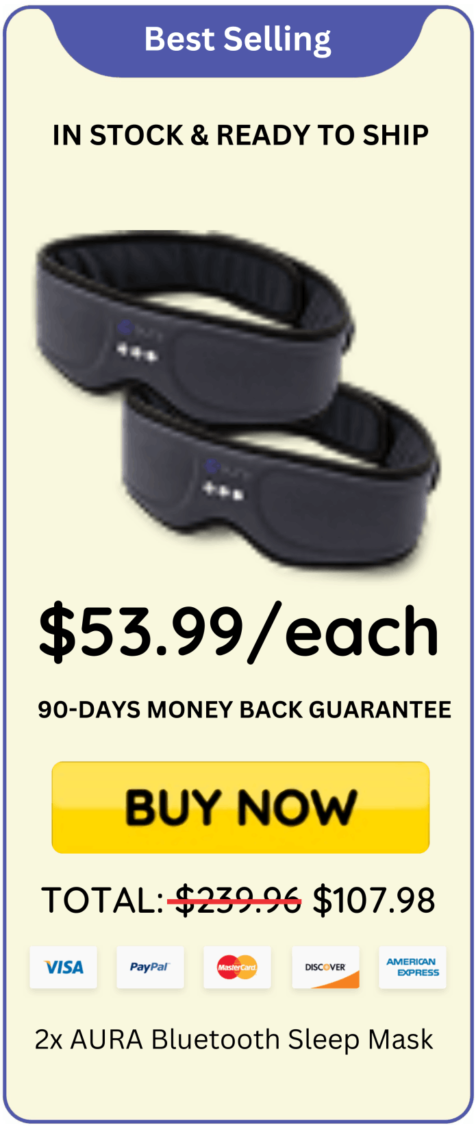 AURA Bluetooth Sleep Mask offer price 